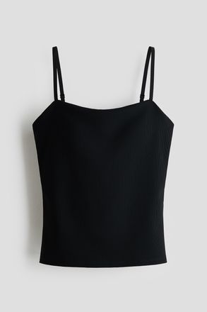 H&M Cooling Tr&auml;gertop mit Vierwegestretch in Slim Fit - Schwarz