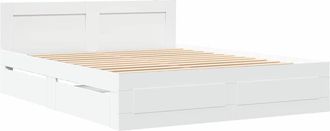 vidaXL Estructura De Cama Con Caj&oacute;n 150 X 200 Cm Madera De Ingenier&iacute;a Vidaxl