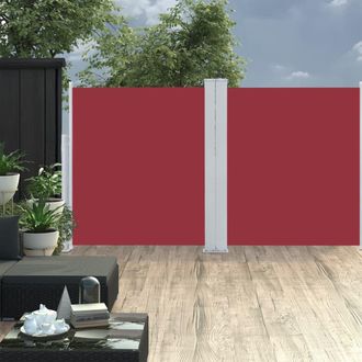 Berkfield Home Retractable Side Awning Red 140x600 cm