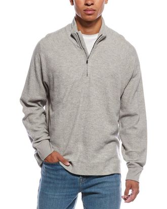 James Perse Brushed Thermal 1/2-Zip Sweater