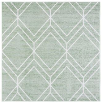 Safavieh Alfombra polipropileno negro/beige 183 x 183 cm