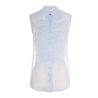 P.A.R.O.S.H. Shirts, female, Blue, Size: L Silk Shirt