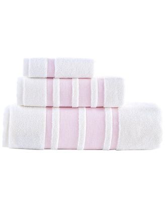 Brooks Brothers Contrast Border 3Pc Towel Set