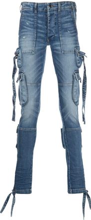 Amiri skinny cargo jeans - men - Cotton - 28 - Blue