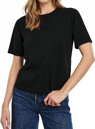 Rails Cotton Cashmere Short Sleeve Tee In Black
