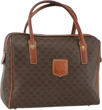 Celine Pre-owned Handbags, female, Brown, Size: ONE SIZE Pre-owned Vintage Macadam Canvas Hand Bag