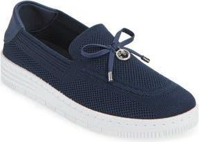 Gloria Vanderbilt Annette Bow Charm Knit Slip-On Sneaker in Navy/White at Nordstrom Rack, Size 7.5