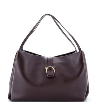 Ferragamo Mia Tote Leather Large