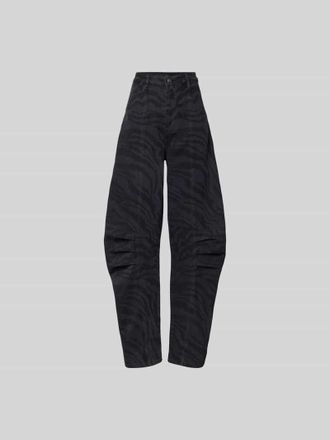 Rotate Loose Fit Jeans aus Baumwolle in Black, Gr&ouml;&szlig;e 34