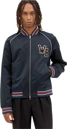 Wales Bonner Marvel Logo Bomberjack - Heren - Bomber jackets - Zwart - M - Polyester - Jassen