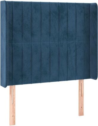 vidaXL Cabecero con led de terciopelo azul oscuro 83x16x118/128 cm Vidaxl