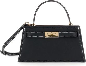 Tory Burch Zwarte Petit LEE Radziwill Tas - Dames - Handtassen - Zwart - ONE Size - Leer - Tassen