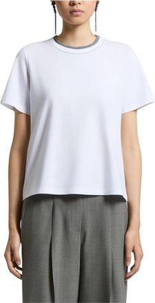 PESERICO T-shirts en Poloshirts - Dames - T-shirts - Wit - XL - Katoen - Tops