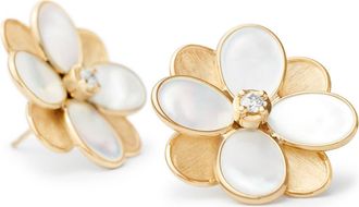 Marco Bicego Petali Diamond Flower Stud Earrings in Gold at Nordstrom