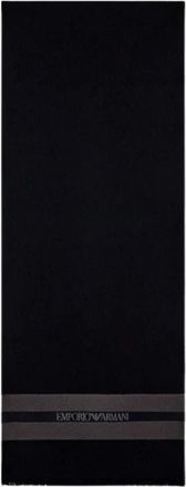 Emporio Armani Sciarpa con logo - - Accessories - Uomo - Nero - ONE SIZE