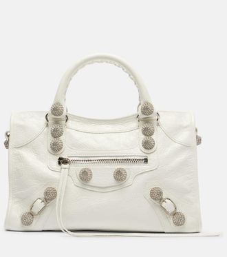 Balenciaga Le City Small embellished leather shoulder bag