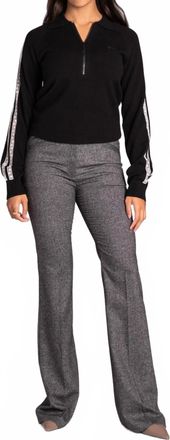 N&deg;21 Half Zip Sweater With Lace In Black