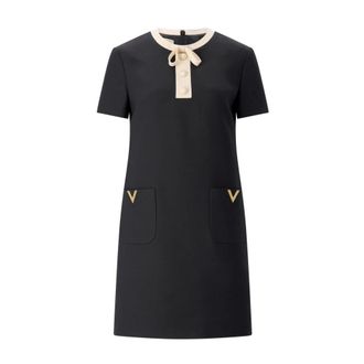 Valentino Dames, Jurken, Zwart, Maat: M Zijde