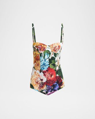 Dolce & Gabbana St Fiori Bouquet One-Piece Swimsuit