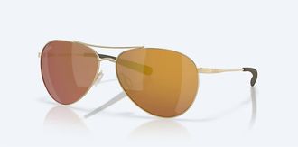 Costa Unisex Piper Polarized Sunglasses In Brushed Gold Gold Mirror