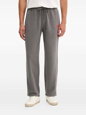 American Vintage Plizzy drawstring logo track pants - Grey