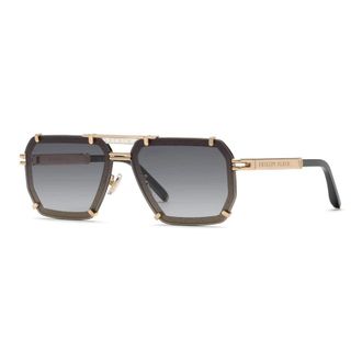 Philipp Plein Legacy Sunglasses Squadrata Gold - unisex - Philipp Plein - Sunglasses - Yellow - 64 MM - Accessories