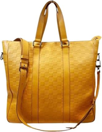 Louis Vuitton Pre-owned Tote Bags, female, Yellow, Size: ONE SIZE Pre-owned Neo Tadao Damier Infini Tote Bag
