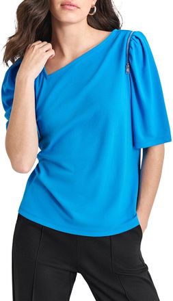 DKNY Dkny Asymmetrical Neck Top