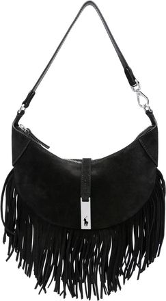 Polo Ralph Lauren Borsa a spalla con frange - Nero