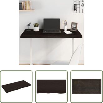 vidaXL Piano in rovere - Piano Tavolo Marrone 100x50x(2-6) cm Rovere Massello Trattato
