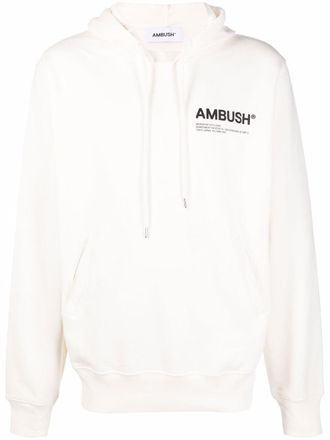 AMBUSH Workshop cotton hoodie - men - Cotton - L - White