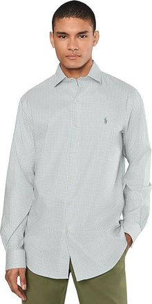 Polo Ralph Lauren Classic Fit Performance Twill Shirt Mens Clothing Essex Green White : 2XL, Elastane/Nylon