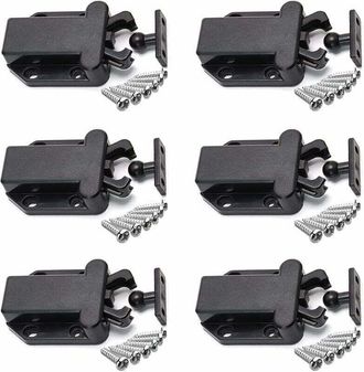 OEM [mai Usato]loquets &Agrave; Lib&eacute;ration Tactile Pour Placard 6 Pezzi Push To Open Loquets Non Magn&eacute;tiques Pour Tiroir Fermeture Pour Placard Meubles Porte Arm