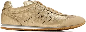 Magnanni perforated-logo leather sneakers - Gold
