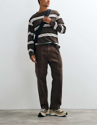 Gramicci pantaloni gadget loose fit marroni-Marrone