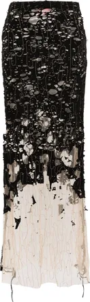 Diesel O-Leena devor&eacute;-tulle skirt - women - Nylon/Cotton - S - Black