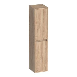 Marcel Breuer Adore Wavy hoge kast - 160x35x35cm - 2 deuren - links- of rechtsdraaiend - greeploos - Forest Wheat
