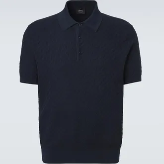 Brioni Cotton, silk, and cashmere polo shirt
