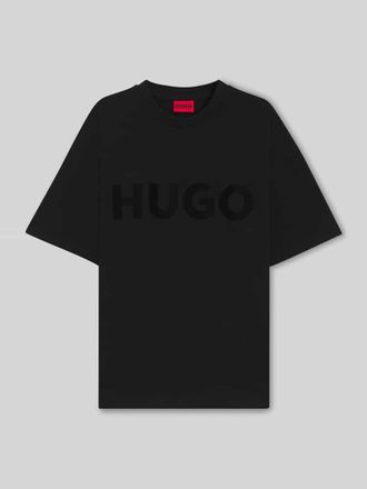 HUGO BOSS Oversized T-Shirt aus reiner Baumwolle Modell DINKEE in Black, Gr&ouml;&szlig;e XXL