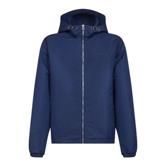 Givenchy Light Jackets, male, Blue, XL, Hooded Light Jacket