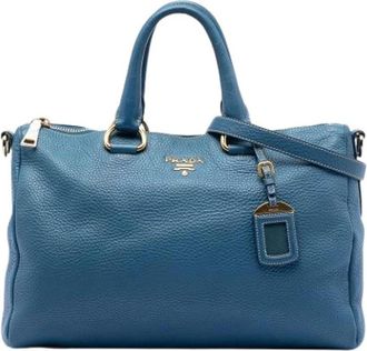 Prada Pre-owned Handbags, female, Blue, Size: ONE SIZE Pre-owned Satchel
