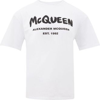 Alexander McQueen Alexander Mcqueen Womens Graphic Tee Model - White Cotton - Size EU 36 (Womens)