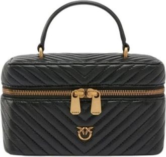 Pinko Pinko, Tassen, Dames, Zwart, ONE Size, Leer, Pinko - Tassen > Handtassen