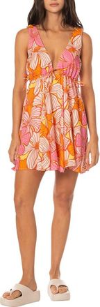 Maaji Retro Bloom Nova Cover-Up Dress in Open Pink at Nordstrom, Size X-Small