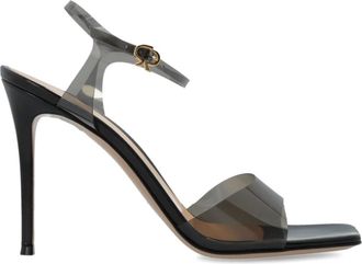 Gianvito Rossi Cher Sandalen met Hak - Dames - Sandalen met hakken - Zwart - 37 1/2 EU - Leer - Schoenen