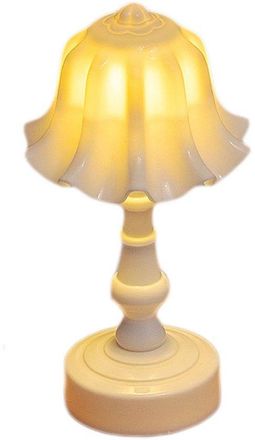 OEM Juego De 2 L&aacute;mparas De Mesa, Peque&ntilde;as Luces Nocturnas Retro Con Forma De Campanilla, Ideales Para El Dormitorio (blancas)