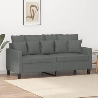 vidaXL Vidaxl - Divano a 2 Posti Grigio Scuro 140 cm in Tessuto