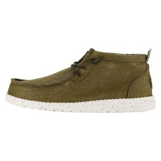 HeyDude Hey Dude Wally Mid - Mens Shoes - Men Slip-on Loafers - Comfortable & Light-Weight, Olive, 6 UK