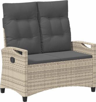 vidaXL Banco De Jard&iacute;n Con Almohada 105 X 60 X 112 Cm Acero Vidaxl