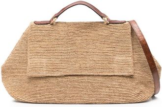 Ibeliv Lahady raffia tote bag - women - Raffia/Calf Leather - OS - Neutrals
